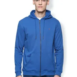 Van Heusen Sport Blue Regular Fit Hooded SweatShirt-16