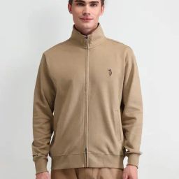 U.S. Polo Assn. Denim Co. Beige Slim Fit Texture Sweatshirt-picture-25