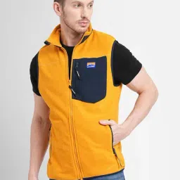 Jack & Jones Golden Yellow Regular Fit Colour Block Jacket-picture-8