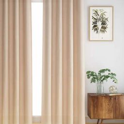 Fabindia Peach Cotton 7 Ft. Door Curtain-image-46