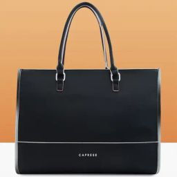 Caprese Black Vivian Faux Leather Tote-image-53