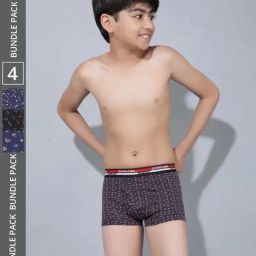 Dollar Bigboss Boys Multicolor Printed Trunks (Pack Of 4)-image-72