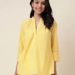 Fabindia Yellow Cotton Tunic-picture-40
