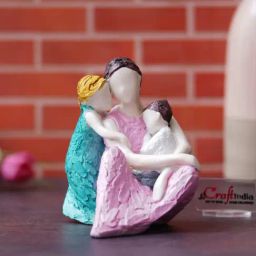 eCraftIndia Multicolor Polyresin  Beloved Family Human Figurines Showpiece-image-85