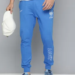 Levis Men Brand Logo Printed Regular Fit Mid-Rise Pure Cotton Regular Joggers-image-22