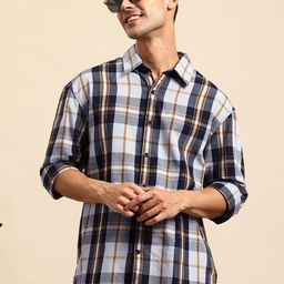 Mast & Harbour Relaxed Fit Checked Pure Cotton Casual Shirt-picture-39