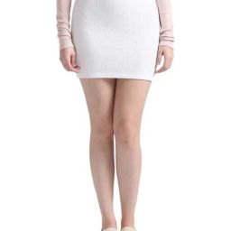 CALVIN KLEIN Bright White Embroidered Bodycon Skirt-picture-46