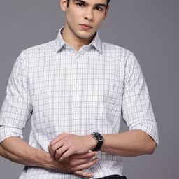 Raymond Pure Cotton Slim Fit Checked Casual Shirt-picture-14