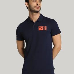 Puma Blue Cotton Slim Fit Sports Polo-image-26