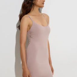 Wunderlove by Westside Beige One-Size Cotton-Blend Slip Dress-picture-25