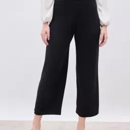 Styli Black Regular Fit Trousers-picture-22