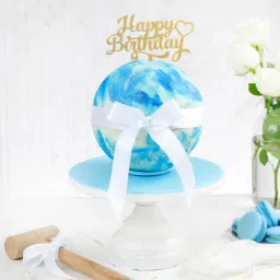 Blue Chocolate Pinata Ball Cake for Birthday (750 Grams)-image-99