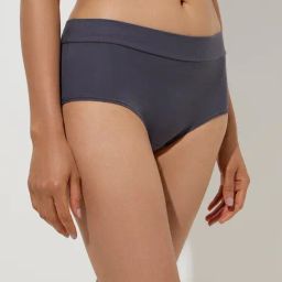 Wunderlove by Westside Charcoal One-Size Cotton-Blend Brief-15