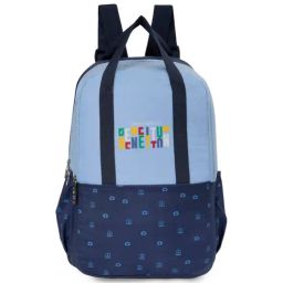United Colors of Benetton Fermo Light Blue & Navy Polyester Printed Backpack-28