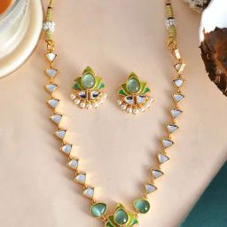 Voylla Forever More Gold Plated Neckalce Set-image-23