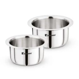 Bergner Tripro Silver Triply Stainless Steel Induction Bottom Tope - Set of 2-image-25