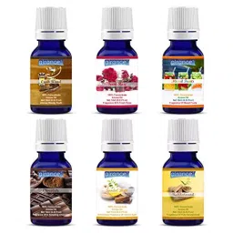 Airance 10 ml Each Oudh Wood, Fresh Rose, Mixed Fruit, Chocolate, Sandal Bath & Sandal Wood Fragrance Aroma Oil For Diffuser (Pack of 6)-image-28