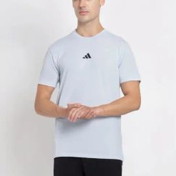 Adidas Blue Slim Fit Sports T-Shirt-image-21