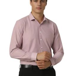 Van Heusen Pink Slim Fit Shirt-image-13