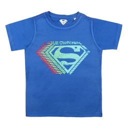 Superman Boys Blue Printed Round Neck T-shirt-image-80