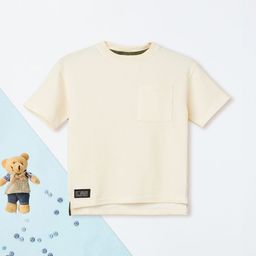 max Boys Geometric Printed Round Neck Pure Cotton Pocket T-Shirt-image-35
