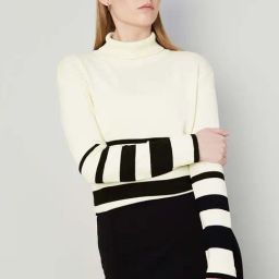 Code by Lifestyle Off-White Striped Sweater-41
