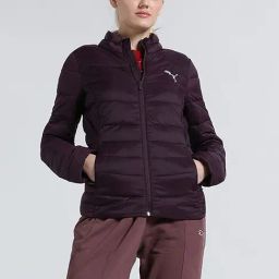 Puma Purple Plain Puffer Jacket-15