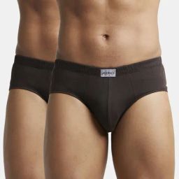 Jockey 8035 Men's Super Combed Cotton Solid Poco Brief (Pack of 2)-image-42