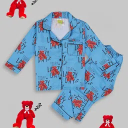 Pyjama Party Kids Graphic Printed Night suit-picture-4