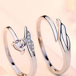 DIVASTRI Set Of 2 Stone-Studded Adjustable Finger Ring-2