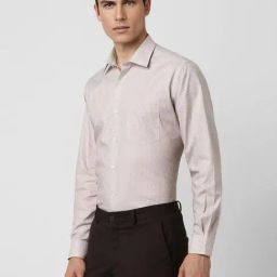 Van Heusen Beige Cotton Regular Fit Printed Shirt-image-59