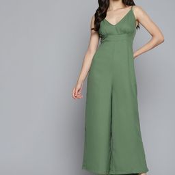 DENNISON Olive Green Basic Jumpsuit-51