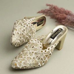 Shoetopia Kids Gold Ethnic Sandals-image-27