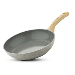 Bergner Naturally Marble White Forged Aluminium 24 cm Induction Bottom Frypan With Wooden Handle-image-11