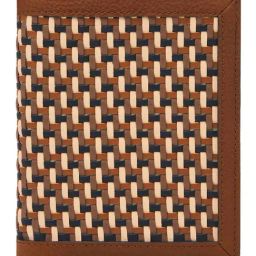 Fossil Brown Woven Small PU Passport Holder-40