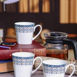 Sonaki White Bone china Tea & Coffee Mug - Set of 6-12