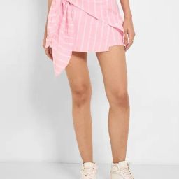 Honey By Pantaloons Romance Rose Cotton Regular Fit Striped Skirt-image-20