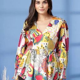 Melon By plusS White Printed Top-image-15
