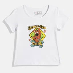 Eteenz Girls Pure Cotton Scooby-Doo Printed Top-picture-38