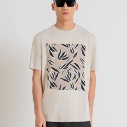 Antony Morato Beige Regular Fit Printed T-Shirt-image-11
