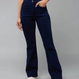 Dolce Crudo Navy Denim Solid Jeans-image-59