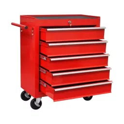 Venus Tool Trolley 5 Drawer 1070x675x500 mm Red-19