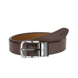 Walrus Men Brown Textured Leather Formal Belt-38