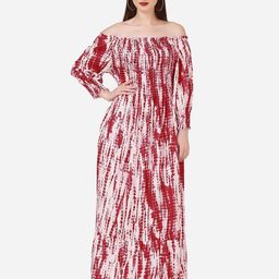 YLCOMPANY Print Off-Shoulder Maxi Dress-picture-14