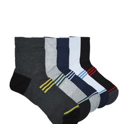 Balenzia Men Pack of 5 Assorted Patterned Ankle-Length Socks-23