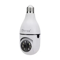 Zysk Bulb Shape Wifi CCTV Security Camera with LED Lights, Two Way Audio, Colour Night Vision, Remote Viewing, Indoor Camera image 2