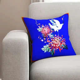 SEJ by Nisha Gupta Blue Single Floral Square Cushion Covers-picture-35