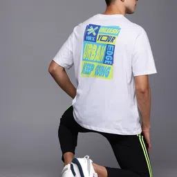 HRX by Hrithik Roshan Typography Pure Cotton Lifestyle T-shirt-picture-2