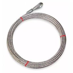 Dayton 50 ft Vinyl Galvanized Steel 7 x 19 Strand Classification 400 lb Working Load Limit Wire Rope, 1DLB9-6