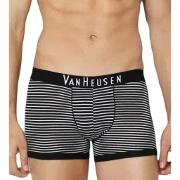 Van Heusen Black Cotton Striped Trunks-picture-10